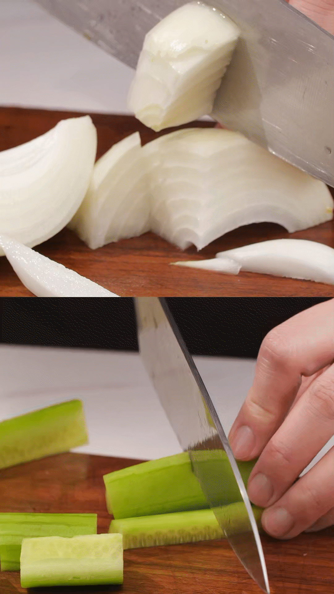 番茄、黃瓜、洋蔥切丁，用適量鹽殺水